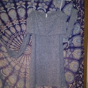 Sexy gray sweater-dress, sz Sm